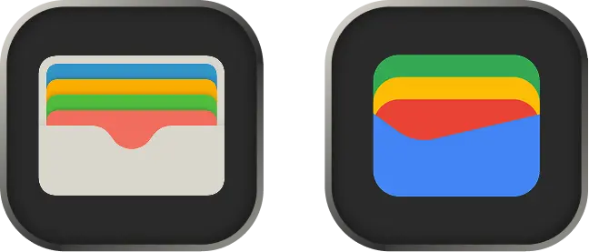 Apple Wallet et Google Wallet